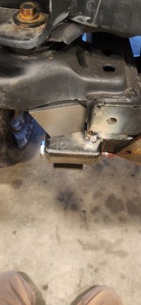 Kit came with these gussets to help tie in the outside of the front spring hanger. I didn't really like the fitment too much. I could of cut it and grinded it but i was convinced i still would of liked it. Plus removing a bunch of metal from the piece defeats the purpose of it.