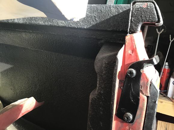 Here is one of the catches mounted. 