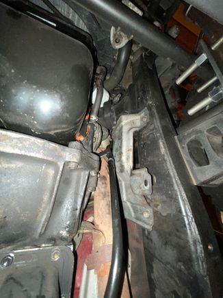 Getting the bolt in for the transmission fill tube brace was a major pain in the butt!