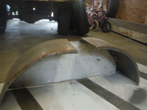 split a couple of trailer fenders and added a back