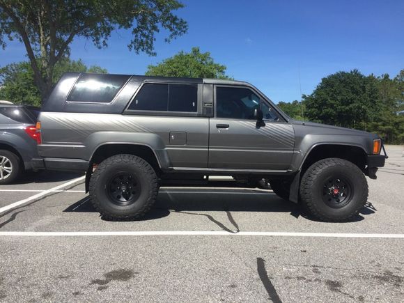 OME torsion bar lift, OME shocks, 15x8 AR172 Baja wheels, 33x10.5.x15 BFG's