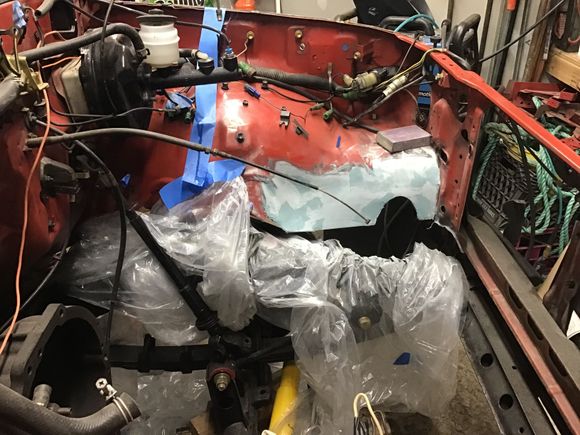 After welding in a patch panel and some bondo 