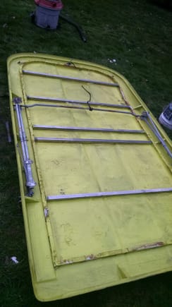 square tubing to reinforce the roof for a surf rack
