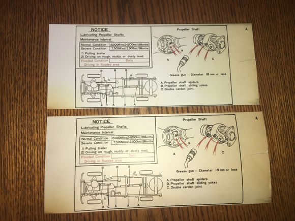 top is my reproduction and bottom is original oem