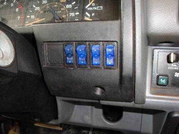 New switches to operate my "wheeling" lights.