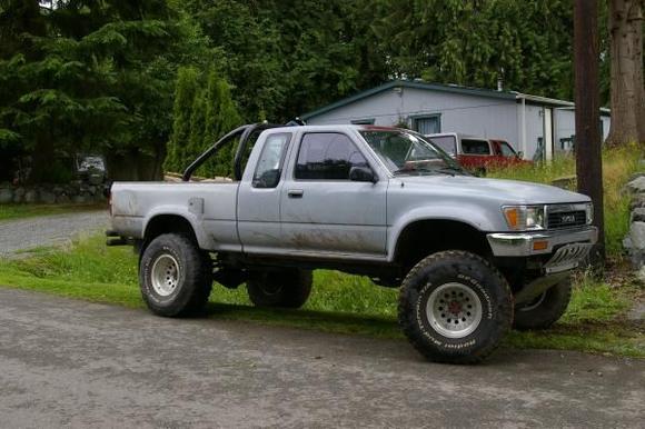 Same truck after it was returned from being stolen for a year, had to replace both rear leaf springs, re-paint, replace most of the interior panels, new exhaust, new front axles, etc.  They beat the #$%*&amp;%%^! out of it!