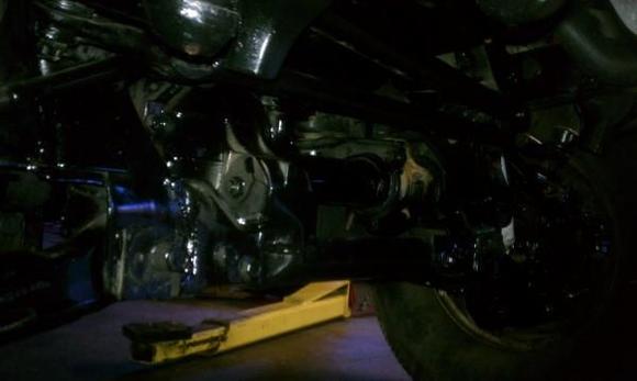 Underneath the front end