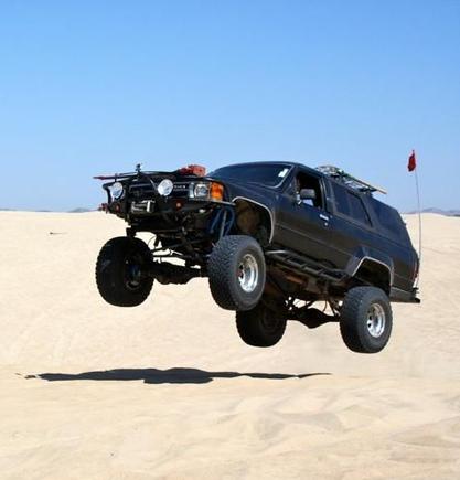 All pro 6"lift with every upgrade for a SAS'd all toyota set up. I bent the 82 front axle and replaced it later with an 85.