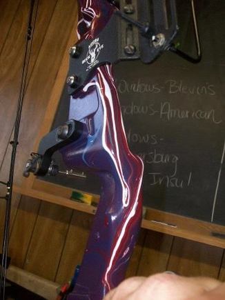 custom painted my bow fishing bow, 1987 Bear Black Bear compound bow