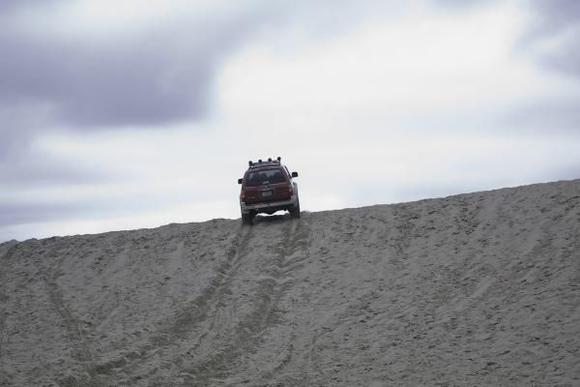 Sand running with kids