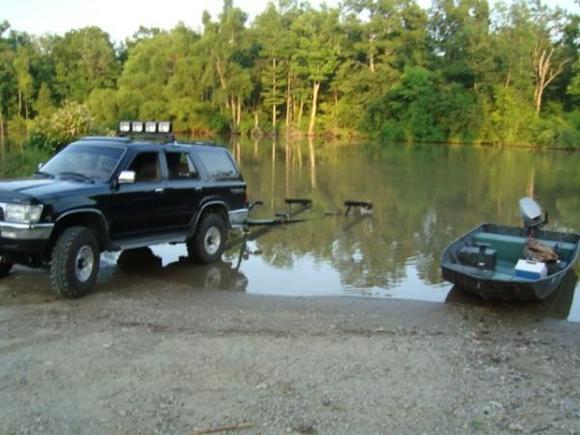 Loading boat at St. Francis River.