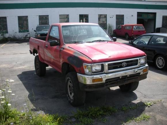 here she is.  hour and a half away blown motor and sleeping on a horse farm.  Craigslist is an evil place.  my &quot;trd&quot; extended cab wasn't dead for a week.  600 bucks including the gas, trailer, lunch for a friend, and the wicked cap.