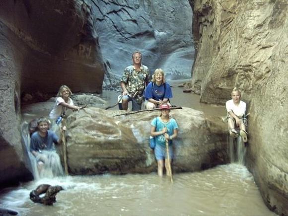 Orderville Slot Canyon.  Way up Zion.