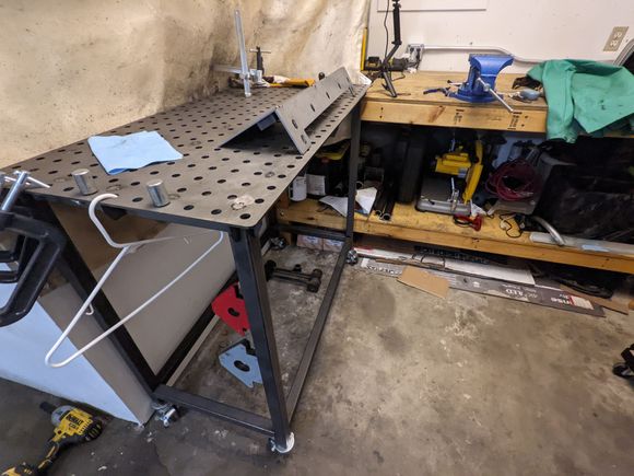 Tacking the first two plates together