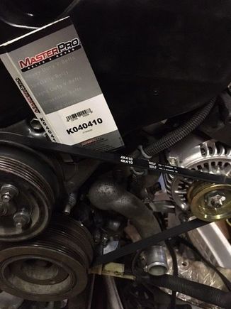 the shortest belt I could get on the alternator without further modification