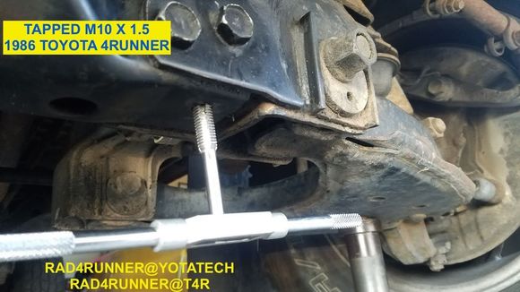 TAPPED 10MM X 1.5 FOR NEW SKIDPLATE MOUNTING BOLTS