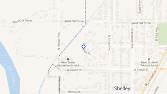 Map for The Cedars Apartments - Shelley, ID