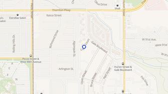 Map for Creekside Place Apartments - Denver, CO