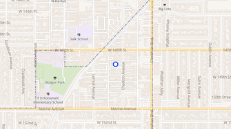 Map for Villa Del Sol Apartments - Gardena, CA