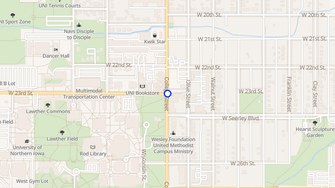 Map for College Hill Apartments - Cedar Falls, IA