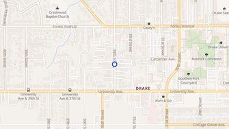 Map for Drake Park Apartments - Des Moines, IA