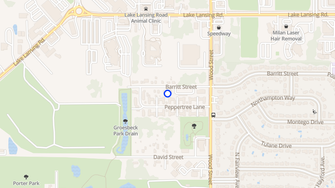Map for Blue Spruce Apartments - Lansing, MI