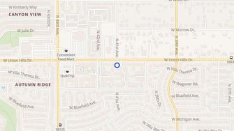 Map for Union Hills Estates Apartments - Glendale, AZ