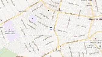 Map for Shirley Court Apartments - Upper Darby, PA