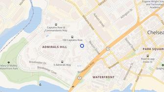 Map for Admiral's Tower Co-Op - Chelsea, MA