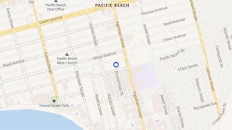 Map for Pacific Beach Drive Apartments - San Diego, CA