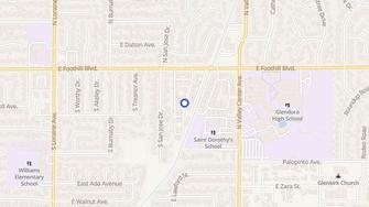 Map for Parkwood Place Apartments - Glendora, CA