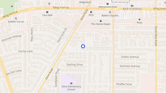 Map for Parker Townhomes - Bakersfield, CA