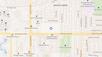 Map for South Coast Villas - Santa Ana, CA