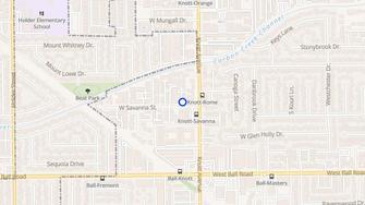 Map for Savanna Apartments - Anaheim, CA