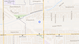 Map for Savanna Villas Apartments - Anaheim, CA