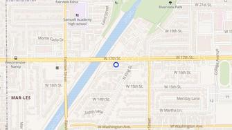 Map for Villa Portofino Apartments - Santa Ana, CA