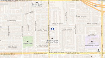 Map for Pine Tree Park Apartments - Garden Grove, CA