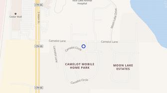 Map for Camelot Village Apartments - Rice Lake, WI