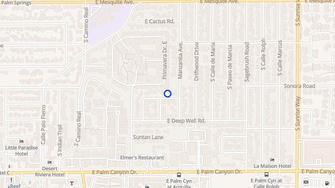 Map for Las Casitas Garden Apartments - Palm Springs, CA