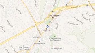 Map for Phillips Park Apartments - Wellesley, MA