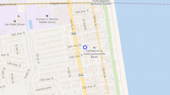 Map for Villas - Jacksonville Beach, FL