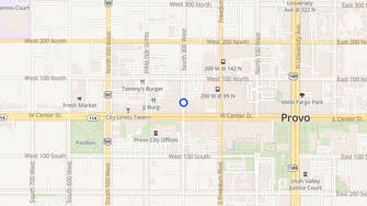 Map for Liberty Center Apartments - Provo, UT