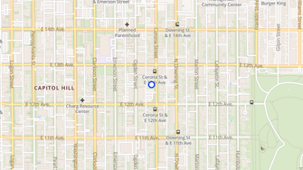 Map for 1245 Corona St - Denver, CO