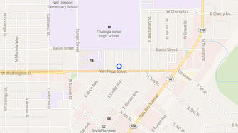 Map for Melinda Apartments - Coalinga, CA