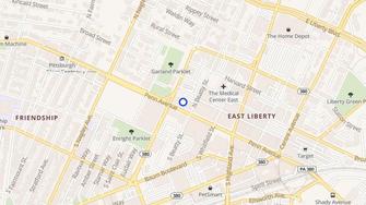 Map for East Liberty Place - Pittsburgh, PA