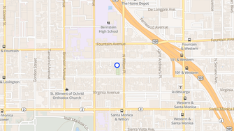 Map for East Hollywood Apartments - Los Angeles, CA
