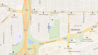 Map for Uptown West Apartments  - Saint Louis Park, MN